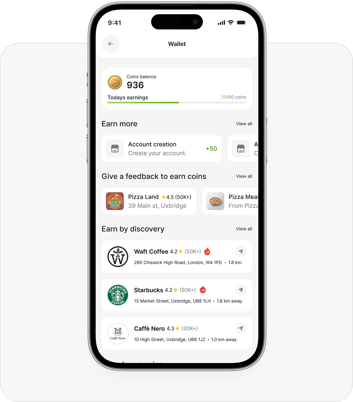 Aulax app wallet showing Brand Coins balance and earnings